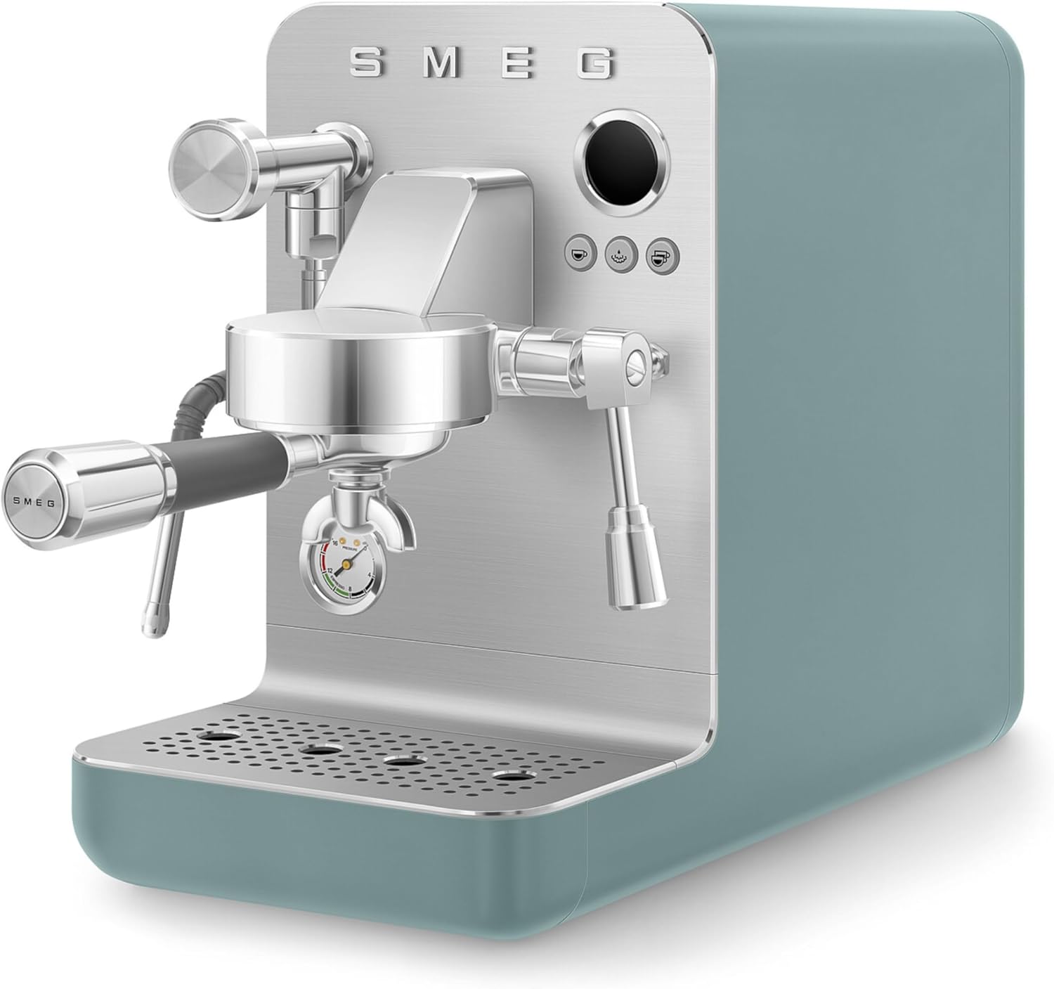 اسپرسو ساز پرتافیلتر اسمگ ایتالیا مدل SMEG EMC02EGMEU | رنگ سبز | طراحی جمع و جور با عملکرد دستی